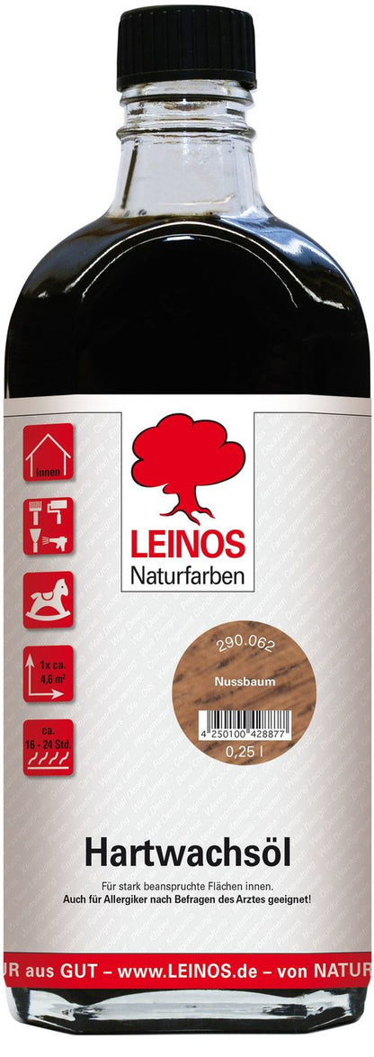 LEINOS 290 Hartwachsöl, 0,25 l, Nussbaum