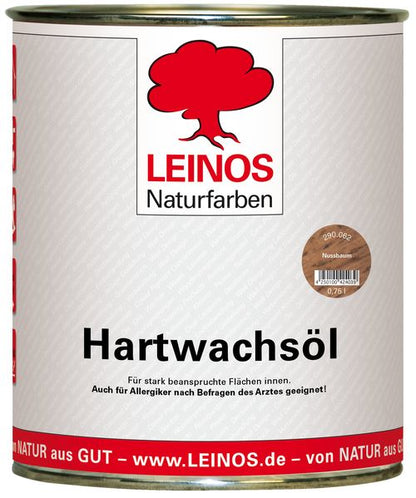 LEINOS 290 Hartwachsöl, 0,75 l, Nussbaum | sehr widerstandsfähige, seidenmatte Öl-Wachs-Harz-Beschichtung | Ideal für stark strapazierte Holzfußböden und Treppen