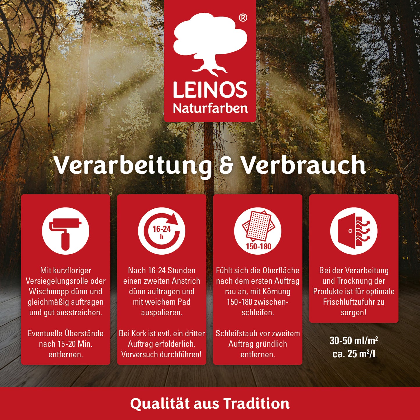 LEINOS Hartwachsöl LF 291 farblos 10,0 L für den Innenbereich– lösemittelfrei für Holz- & Korkböden, Möbel & Innenflächen – seidenmatt, offenporig, wasserabweisend & strapazierfähig –