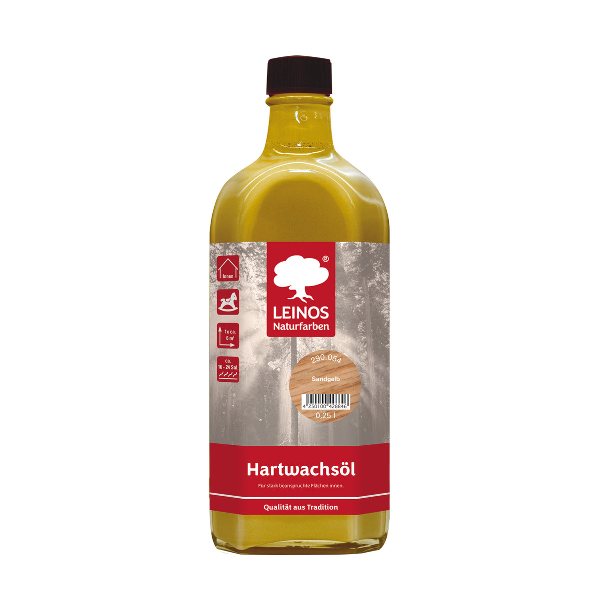 LEINOS 290 Hartwachsöl, 0,25 l, Sandgelb