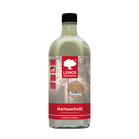 LEINOS 290 Hartwachsöl, 0,25 l, Grau