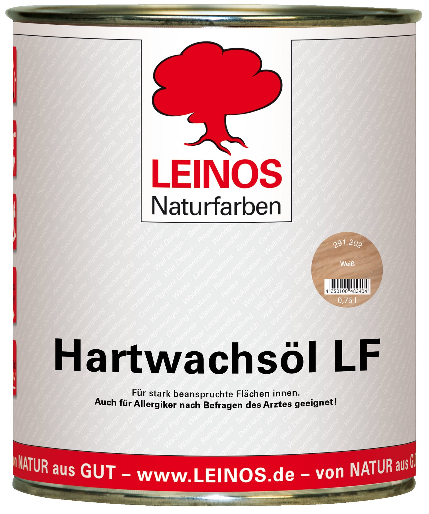 LEINOS 291 Hartwachsöl LF 202 Weiß 0,75 Liter