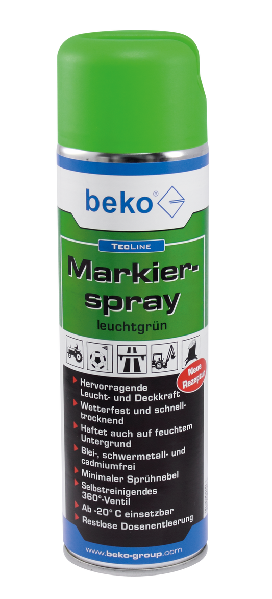 Beko TecLine Markierspray 500ml Leuchtgrün