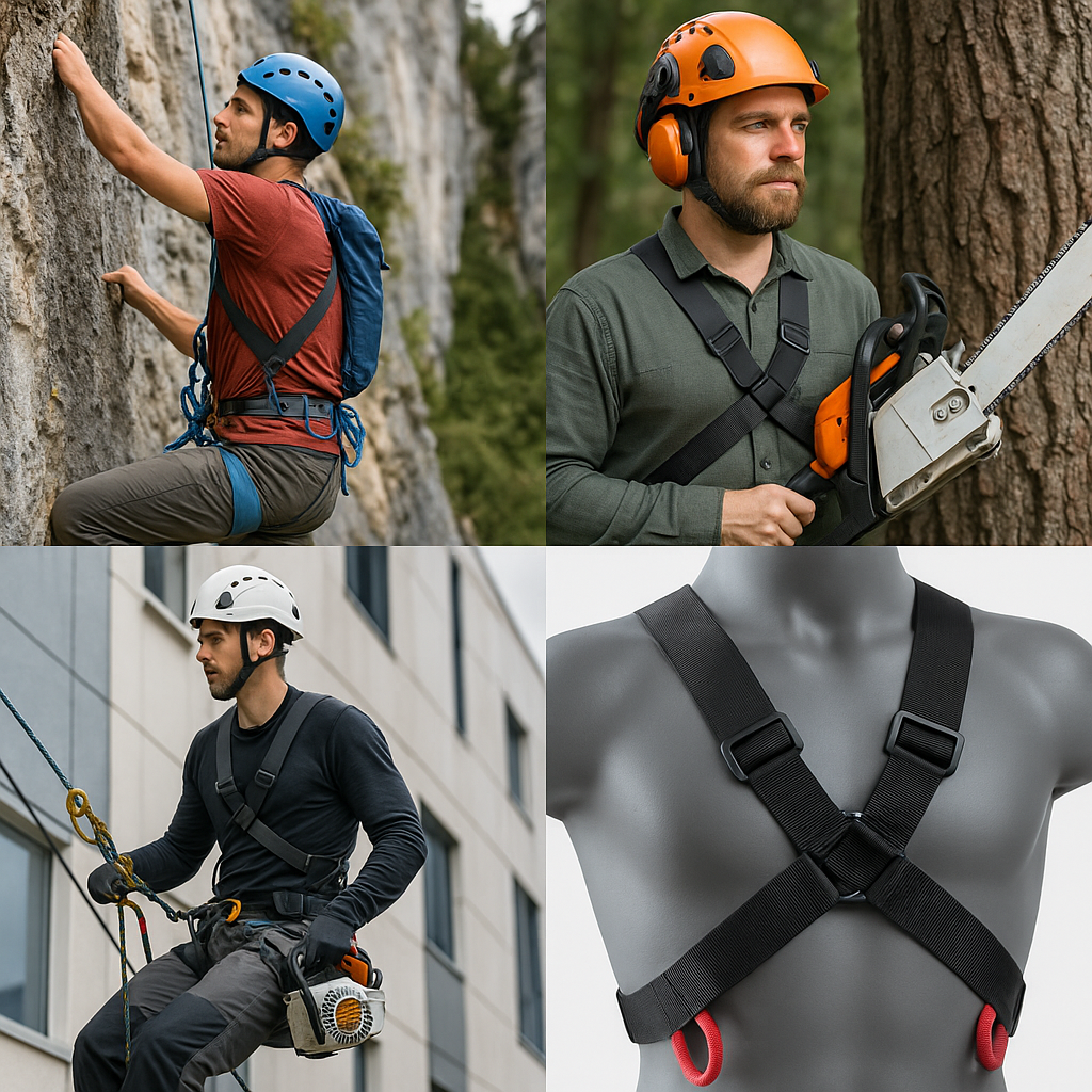 UTILITY Brustgurt verstellbar XXXS–XXXL – nur in Kombination mit Sportkletter-Sitzgurt nutzbar – mit DoubleBack-Schnallen & Kreuzstück im Rücken – CE EN 12277 Typ D & UIAA zertifiziert – 240 g