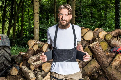 KNEETEK Rückenstützgurt L (80–108 cm) – Stützgurt zur Entlastung der Rückenmuskulatur | Stabilisiert Lendenwirbel & Rückgrat | Ergonomischer Rückengurt für Arbeit, Sport & Alltag