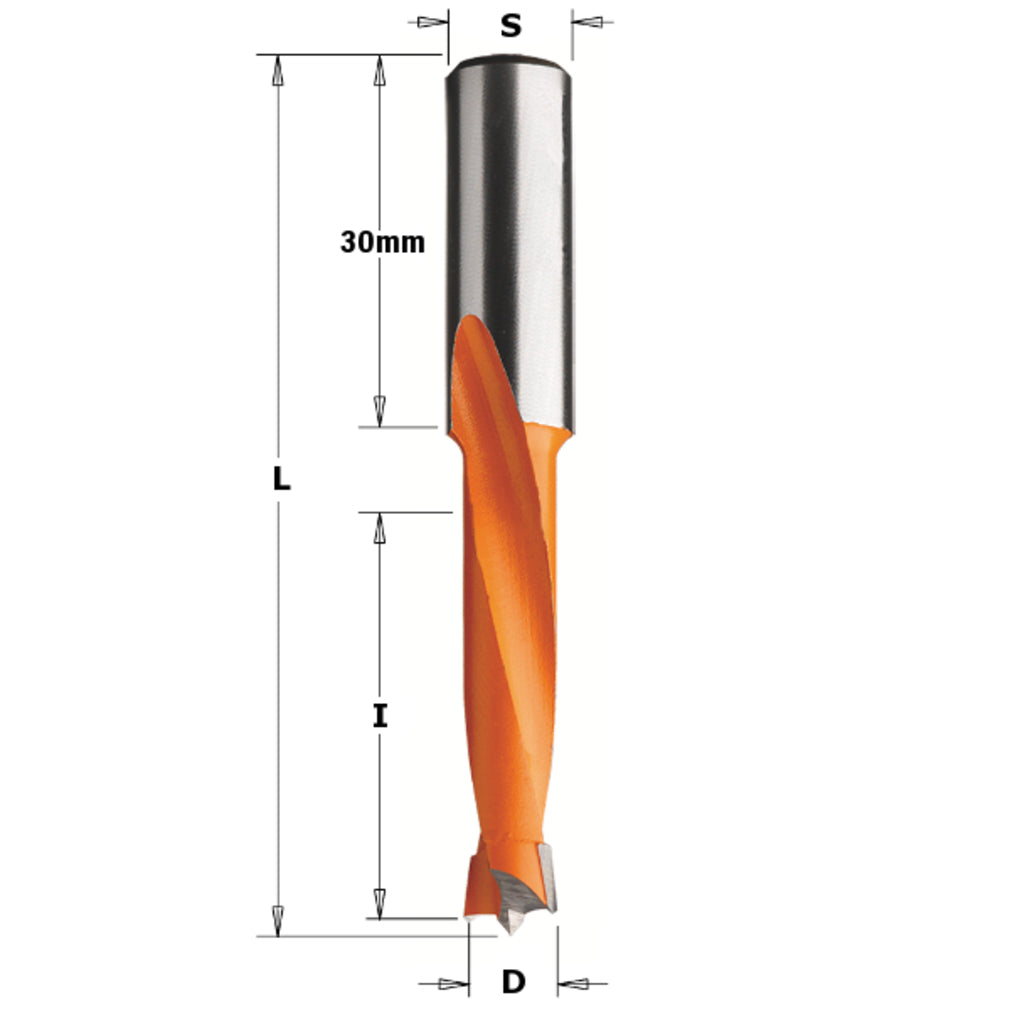 Stehle HW Dübelbohrer mit spezieller Schneidgeometrie 5x25x57,5mm S=10x27mm Rechtslauf