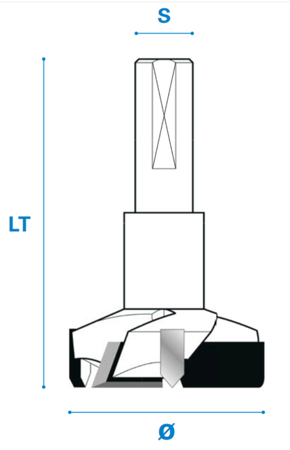 Zylinderkopfbohrer Rechts Links Hartmetall Schneide 3/V3