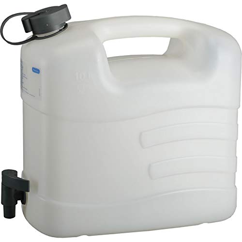 Pressol Wasserkanister-10 Liter aus Polyethylen | Lebensmittelecht | für Trinkwasser und flüssige Lebensmittel | PE-mit Ablasshahn
