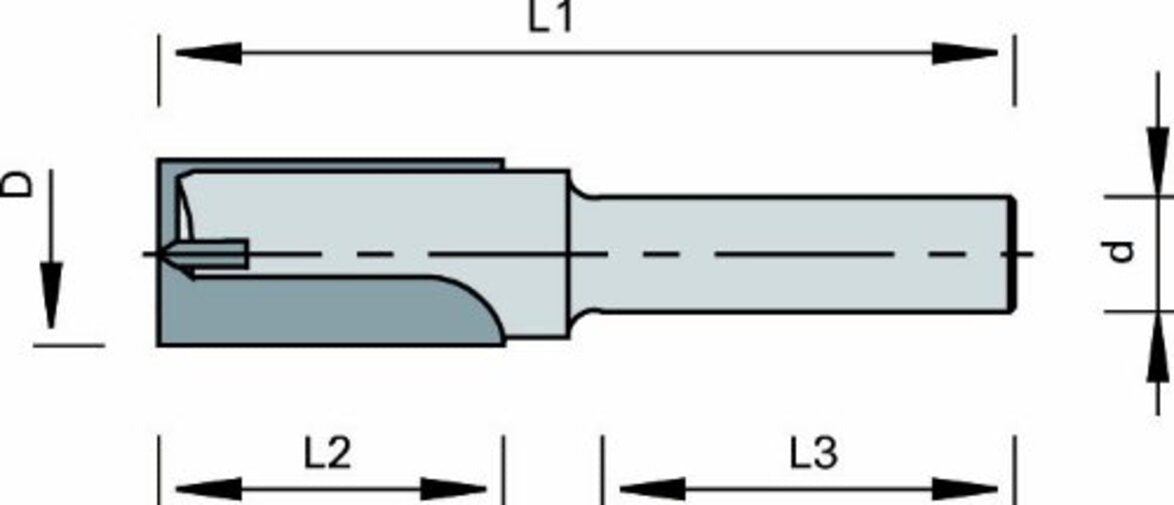 2215 Nut-Fräser 8x55x8mm Z=2 R [R]