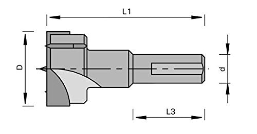 Stehle Hartmetall-bestückter Zylinderkopfbohrer 30x57,5mm Schaft=10x26mm Linkslauf