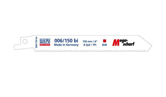 Wilpu 5 Säbelsägeblätter mit M-Verzahnung 150x19x0,9mm Z8