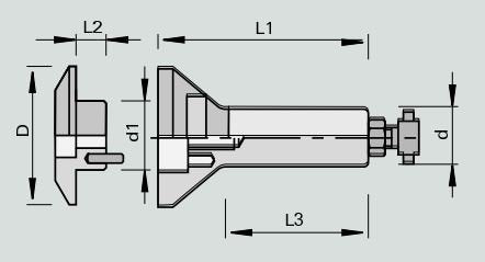 CNC Adapter mit Zylinderschaft fuer Saegeblaetter bis 8mm Stammblattdicke