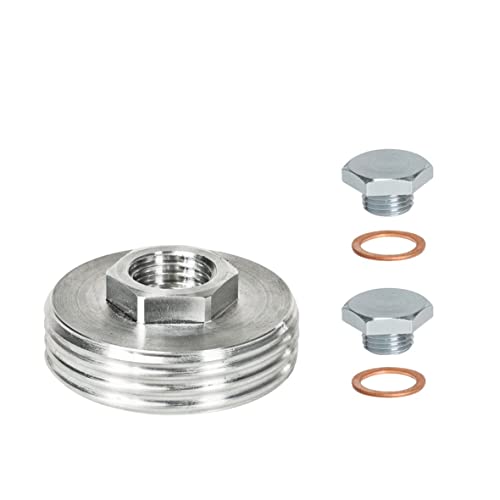 Pressol Adapter-Kit-500-g-Schraubkartusche für Akku-Fettpresse ab  (18 051) | Kit bestehend aus Adapter und 2 Blindschrauben mit O-Ring