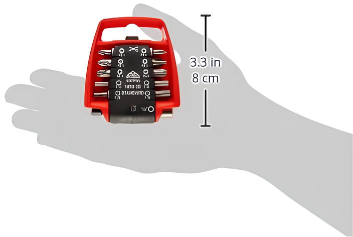 STUBAI Bit-Clip-Satz, rot, Standard, PZ,PH,TX 11-tlg