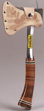 ESTWING Axt mit Ledergriff, 83mm 820g, mit Nylon Schutzhülle | Sportsman's Axes | Camping und Freizeit, Ideal  zum Spalten von kleinen Holzscheiten (Anmachholz )