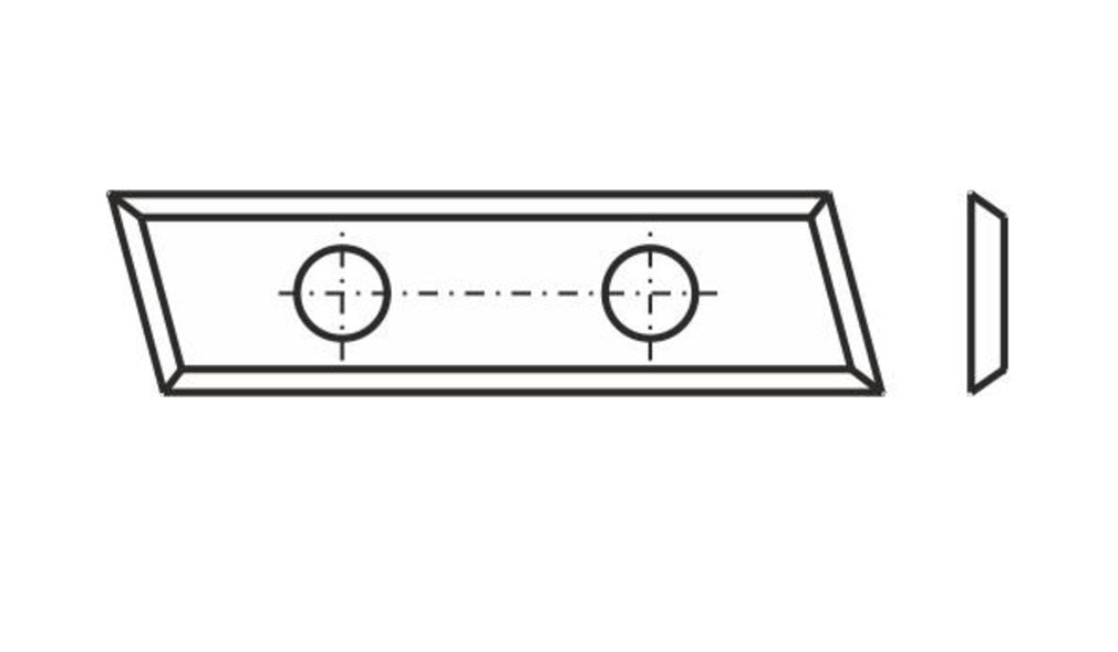 Wendemesser aus Vollhartmetall - Ersatzteil - 31,5x9x1,5 mm Schneide Z4 für Art. 235 15°