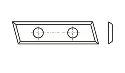 Wendemesser aus Vollhartmetall - Ersatzteil - 31,5x9x1,5 mm Schneide Z4 für Art. 235 15°