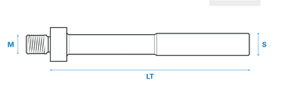 Adapter M12x1 - Rechts 100 mm