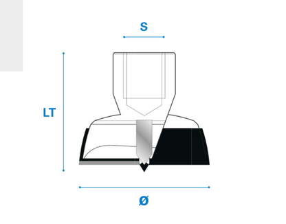 Zylinderkopfbohrer Wechselschaftausführung M12 Elu® Rechts - Hartmetall Schneide 2/V2