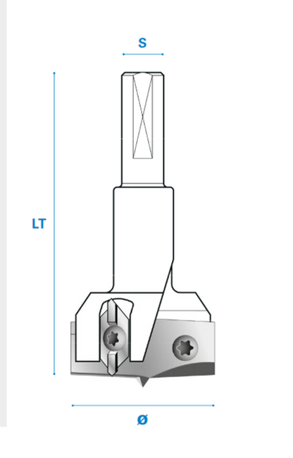 Wendeplatten Zylinderkopfbohrer Rechts Links - Hartmetall Schneide 2/V2