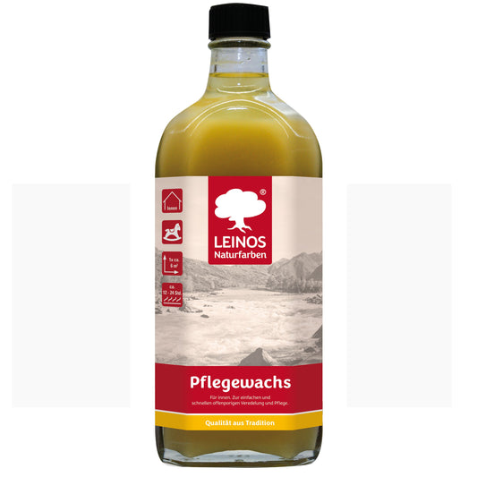 Leinos-Pflegewachs 340 | 0,25 Liter | Leicht verarbeitbares Wachsfinish | Für gewachste Flächen & wenig beanspruchte geölte Oberflächen | Auffrischung & Veredelung für Möbel, Holz & Naturmaterialien