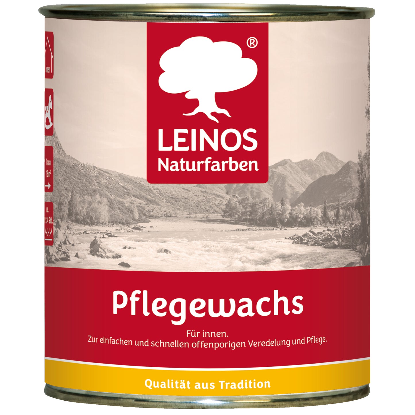 Leinos-Pflegewachs 340 | 0,75 Liter | Leicht verarbeitbares Wachsfinish | Für gewachste Flächen & wenig beanspruchte geölte Oberflächen | Auffrischung & Veredelung für Möbel, Holz & Naturmaterialien