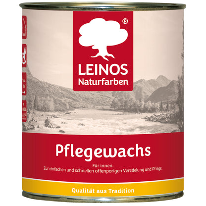 Leinos-Pflegewachs 340 | 0,75 Liter | Leicht verarbeitbares Wachsfinish | Für gewachste Flächen & wenig beanspruchte geölte Oberflächen | Auffrischung & Veredelung für Möbel, Holz & Naturmaterialien