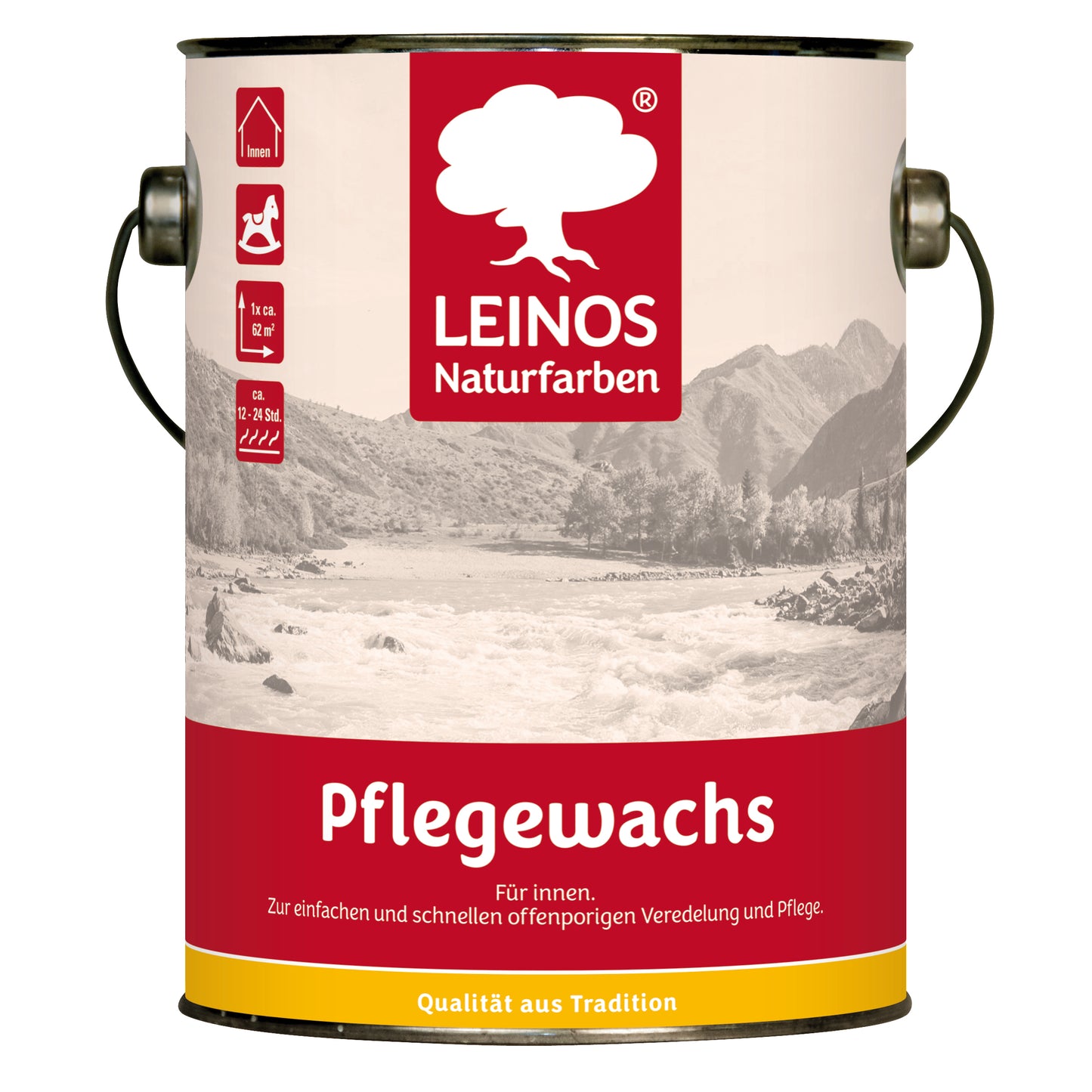 Leinos-Pflegewachs 340 | 2,5 Liter | Leicht verarbeitbares Wachsfinish | Für gewachste Flächen & wenig beanspruchte geölte Oberflächen | Auffrischung & Veredelung für Möbel, Holz & Naturmaterialien