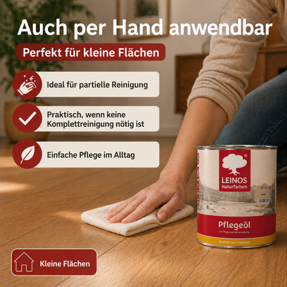 LEINOS 285 Pflegeöl 002 farblos  0,75 Liter | Zur Behandlung aller geölten und gewachsten Flächen wie Holz, Kork und Linoleum im Innenbereich |