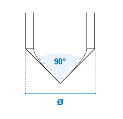 Dübelbohrer 90° aus Vollhartmetall - Schneide 1, 90° - Rechtslauf oder Linkslauf
