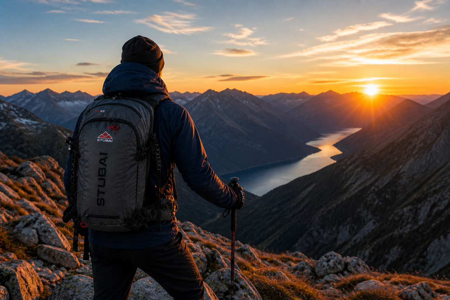 STUBAI Skitourenrucksack THIRTY 3.0 | 32 L Volumen | leicht (1,2 kg) | mit Ski-, Snowboard-, Helm-, Pickelhalterung | Sicherheitsfach, Brillenfach, Trinksystem-kompatibel | Modell 9507