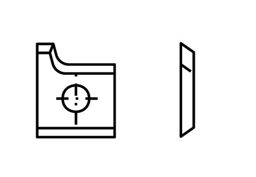 Blankett 22 12x14,5x2,0mm d=4,0mm R=2 T03SMG 4 Stück