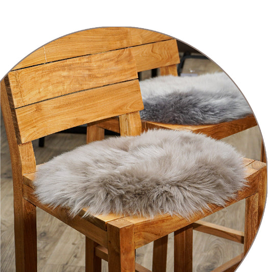 Heitmann Runde Sitzauflagen, Durchmesser Fellmaß ca. 45 cm indigoblau