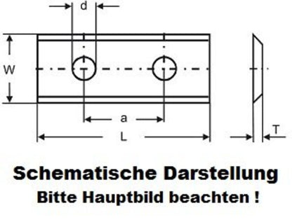 10 Standard Wendeschneidplatten mit 4 Schneidkanten 50x10x1,7x37mm T04F