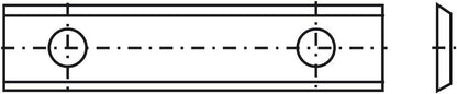 Hartmetall Wendeplatte 50x9x1,5mm a=14mm  10 Stück. ist sehr gut geeignet für Spanplatten, und gut geeignet für MDF, Hart- und Weichholz