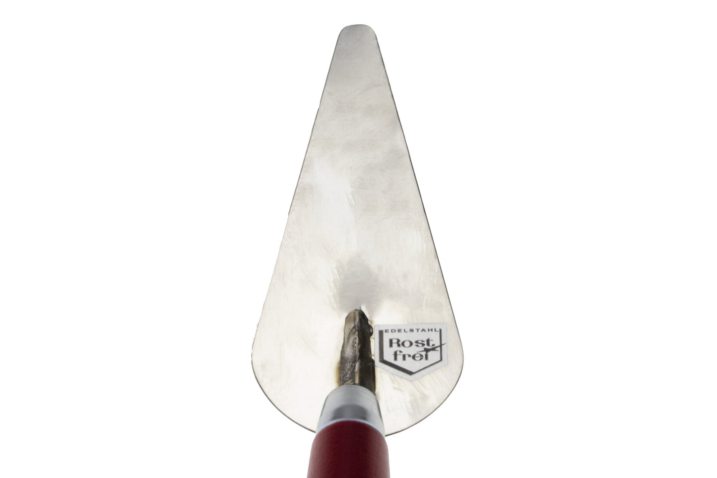 STUBAI Spachtel Katzenzunge rostfr., met.roter Griff 160 mm