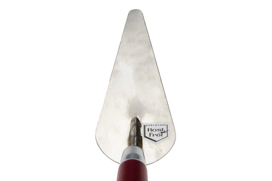STUBAI Spachtel Katzenzunge rostfr., met.roter Griff 160 mm