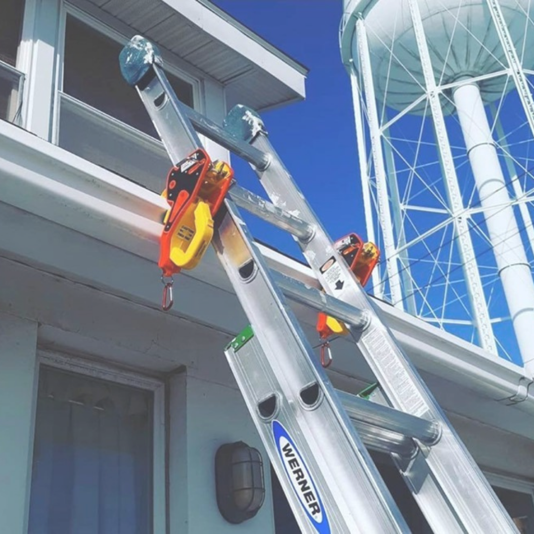 Lock Jaw Ladder Grip Leitersicherungsclip für Dachrinnen, sichere Leiterbefestigung in 5 Sekunden, BG Bau gelistet für Handwerker und Dachdecker