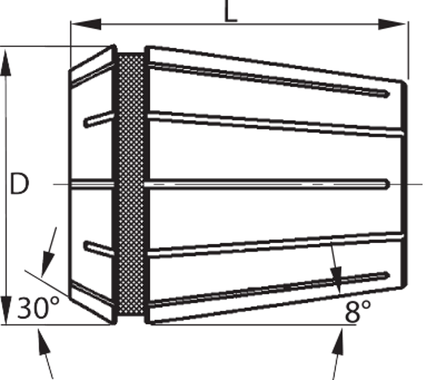 Präzisionsspannzange 13mm für 470E (ER32)