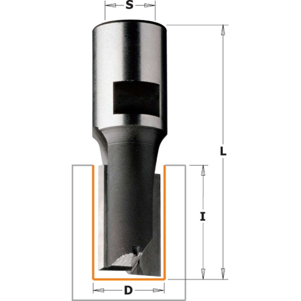 Nutfräser mit Innengewinde M12 8x25x60mm