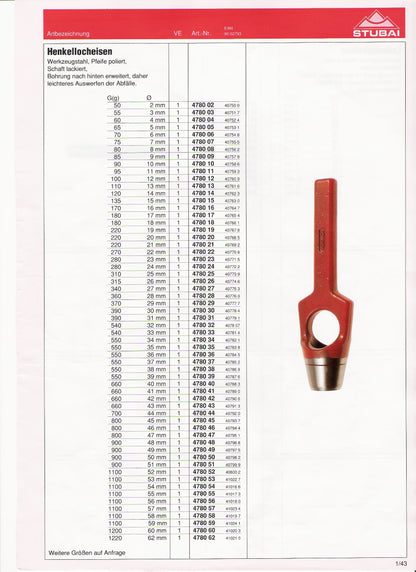 STUBAI Henkellocheisen 3 mm, 478003