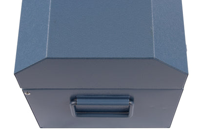 STUBAI Spengler-Werkzeugkoffer Nr. 4994 10 | 55x25x30 cm mit herausnehmbarem Einsatz & Vorrichtung zum Einhängen in Dachlattung | Stahlblech, blau lackiert, 0,7–0,8 mm Blechstärke