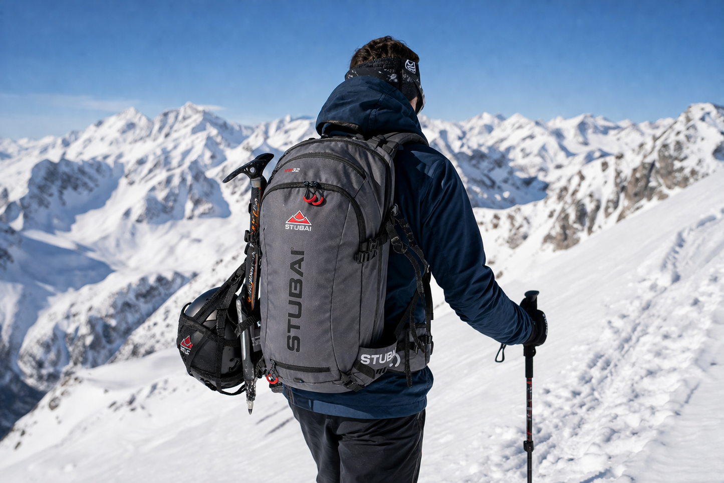 STUBAI Skitourenrucksack THIRTY 3.0 | 32 L Volumen | leicht (1,2 kg) | mit Ski-, Snowboard-, Helm-, Pickelhalterung | Sicherheitsfach, Brillenfach, Trinksystem-kompatibel | Modell 9507