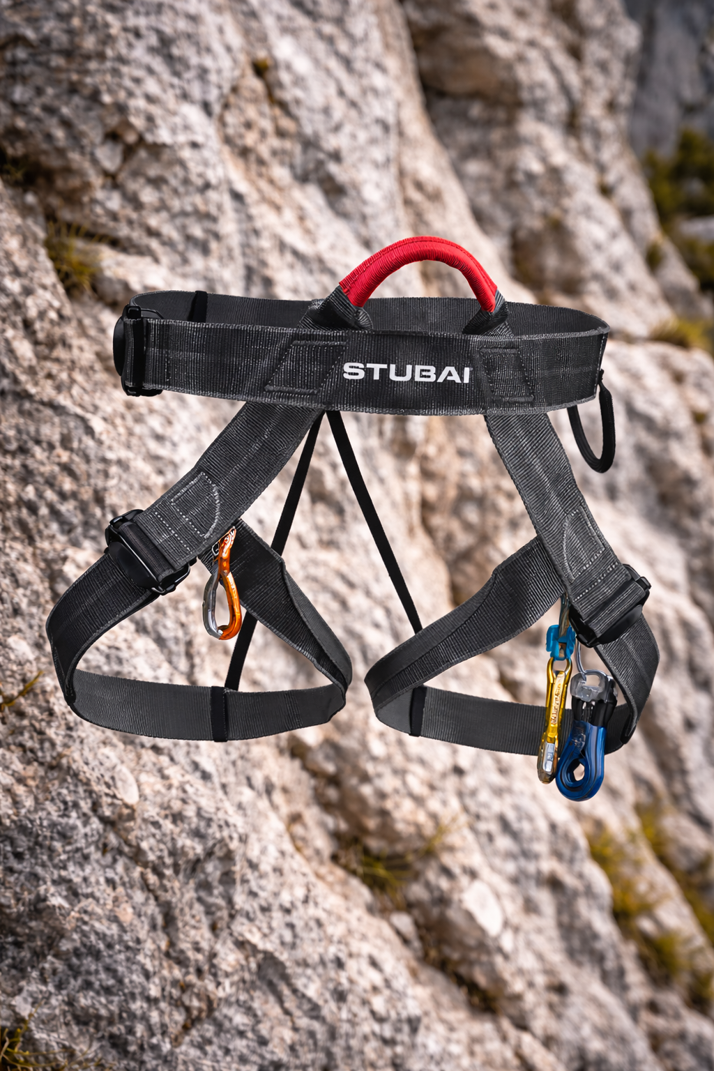 Kletter-Gurt | STUBAI Vario Gurt für Damen und Herren, zum Klettern, Sicherheitsgurt, Kletterausrüstung, Baumklettern, Kletter-Geschirr, Klettersteig, 310 gramm Extrem weiten Bereich von 5 cm bis 120 cm