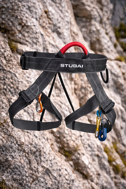 Kletter-Gurt | STUBAI Vario Gurt für Damen und Herren, zum Klettern, Sicherheitsgurt, Kletterausrüstung, Baumklettern, Kletter-Geschirr, Klettersteig, 310 gramm Extrem weiten Bereich von 5 cm bis 120 cm