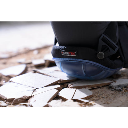 KNEETEK Knieschoner BASIC Clear für empfindliche Untergründe | Knieschützer für optimale Entlastung beim Arbeiten auf Knien | Kniepolster geeignet für Fliesenleger, Hobby-Handwerker, DIY-Bereich