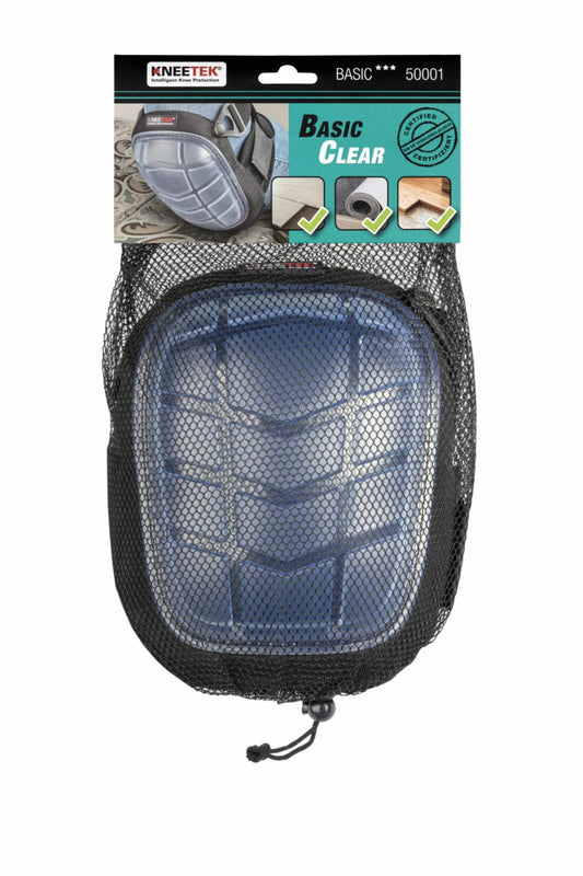 KNEETEK Knieschoner BASIC Clear für empfindliche Untergründe | Knieschützer für optimale Entlastung beim Arbeiten auf Knien | Kniepolster geeignet für Fliesenleger, Hobby-Handwerker, DIY-Bereich