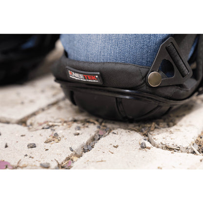 KNEETEK Knieschoner BASIC Black für robusten Einsatz  | Knieschützer für optimale Entlastung beim Arbeiten auf Knien | Kniepolster geeignet für Fliesenleger, Hobby-Handwerker, DIY-Bereich