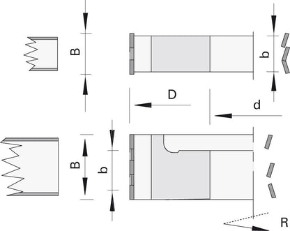 3585 Fuege-Fräser 100x45,5x30mm Z=2+2 L [L]