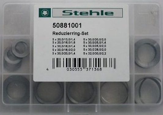 Stehle Reduzierring-Set für Kreissägeblätter, 50 Stück, gerändelt